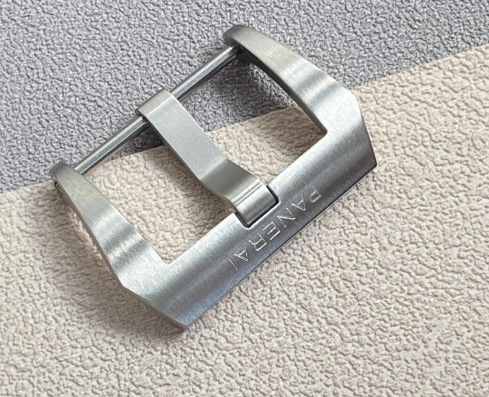 Panerai Original Silver Brushed Steel Straight Buckle Strap 22mm 20mm