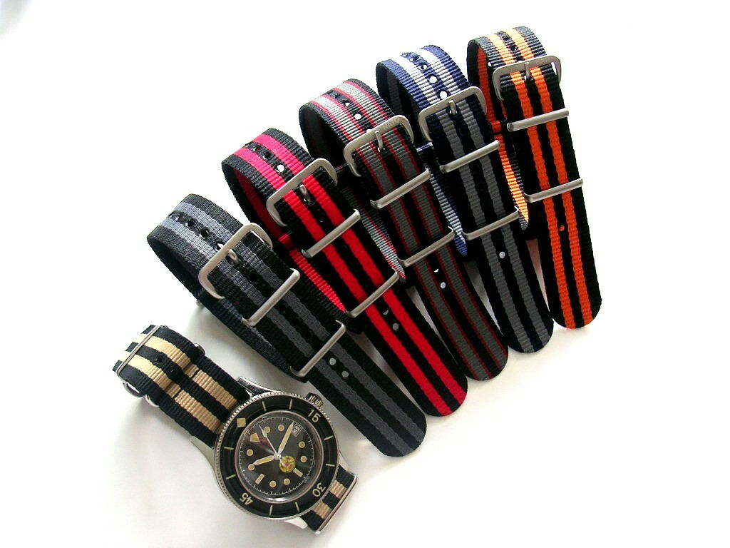NATO ® strap watch band G10 Ballistic nylon Military RAF stitched bond IW SUISSE