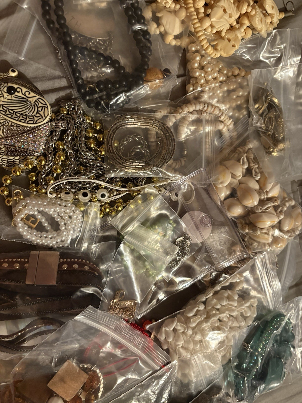2 Pounds of Necklace Lot- Vintage to Now – All Wearable Some Signed – 34 pcs