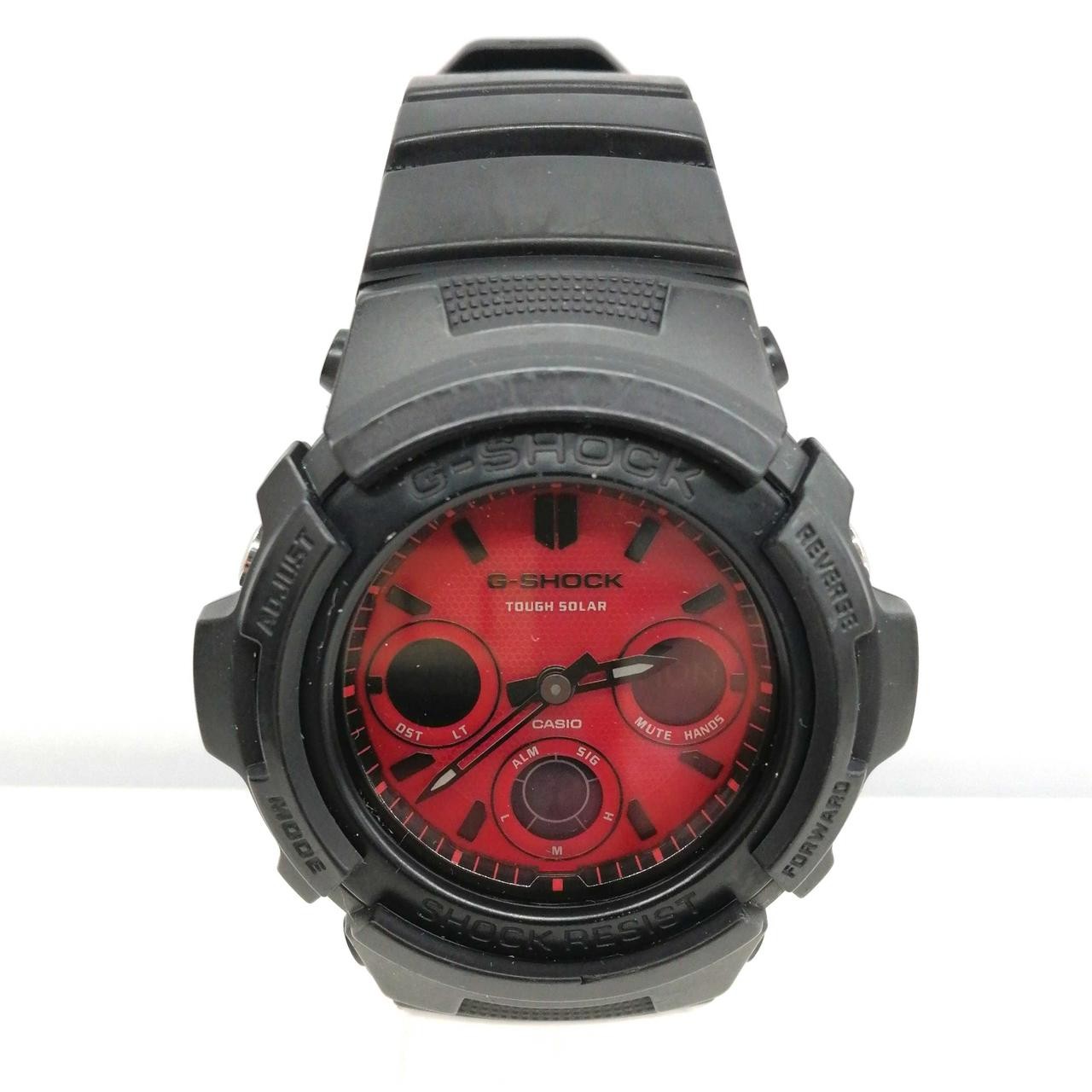 [A3S] Casio G-Shock AWR-M100SAR Black Red Tough Solar Radio Watch [t1x]