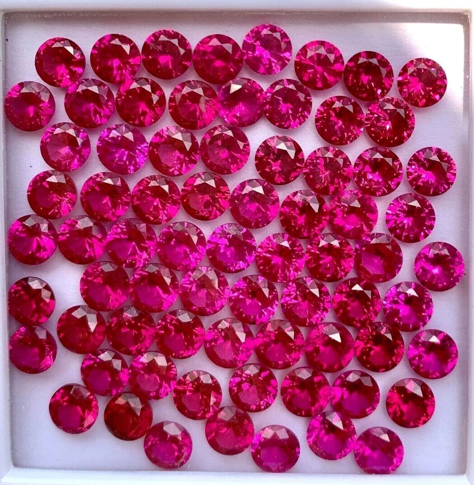 Natural Ruby CERTIFIED Red Round Cut 6 mm Size Lot AAA+ Quality 20 Pcs Gemstone