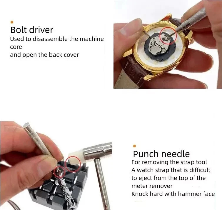 147Pcs Watch Repair Back Case Pin Link Spring Strap Remover Opener Tool Kit Set