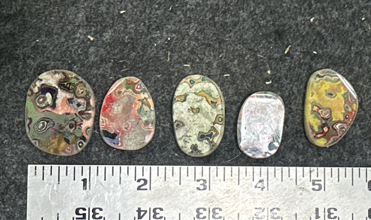 Fordite / Cadillac Ranch Cabochons Very Good Quality Colors Lot 5