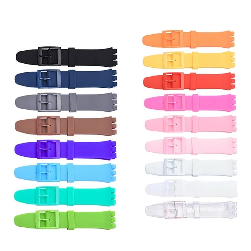 Wrist Watch Band Strap For Swatch 16mm 17mm 19mm 20mm Rubber Silicone Watchband
