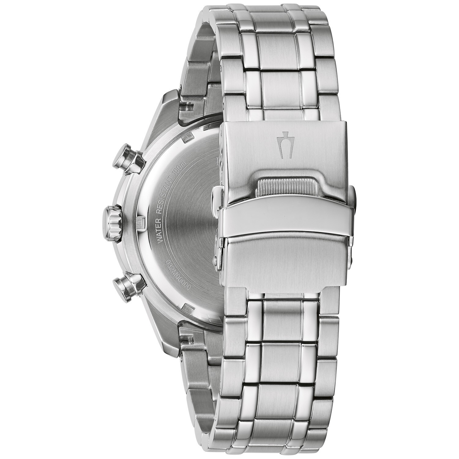 Bulova Men’s Classic Quartz Chronograph Silver Stainless Steel Watch 44mm 98A257