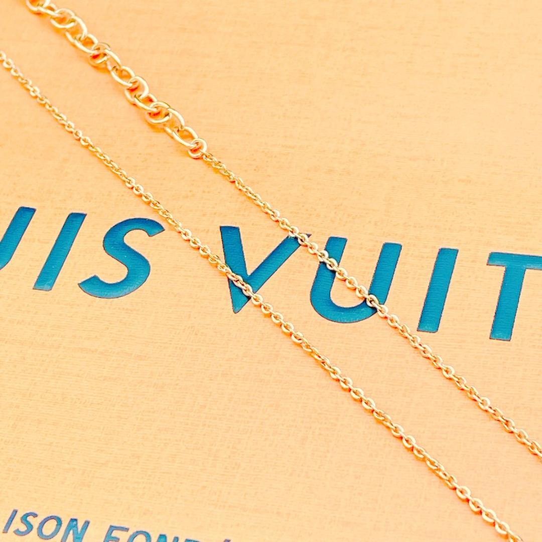 Louis Vuitton M63141 Nanogram Necklace Gold TE0274