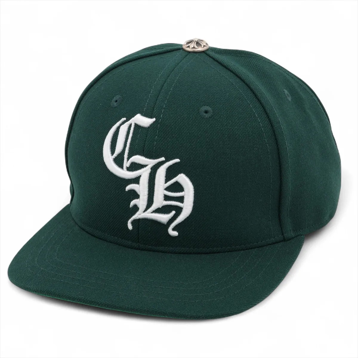 Chrome Hearts baseball cap Cotton & Polyester ONE SIZE 51-61 Green CH logo embro