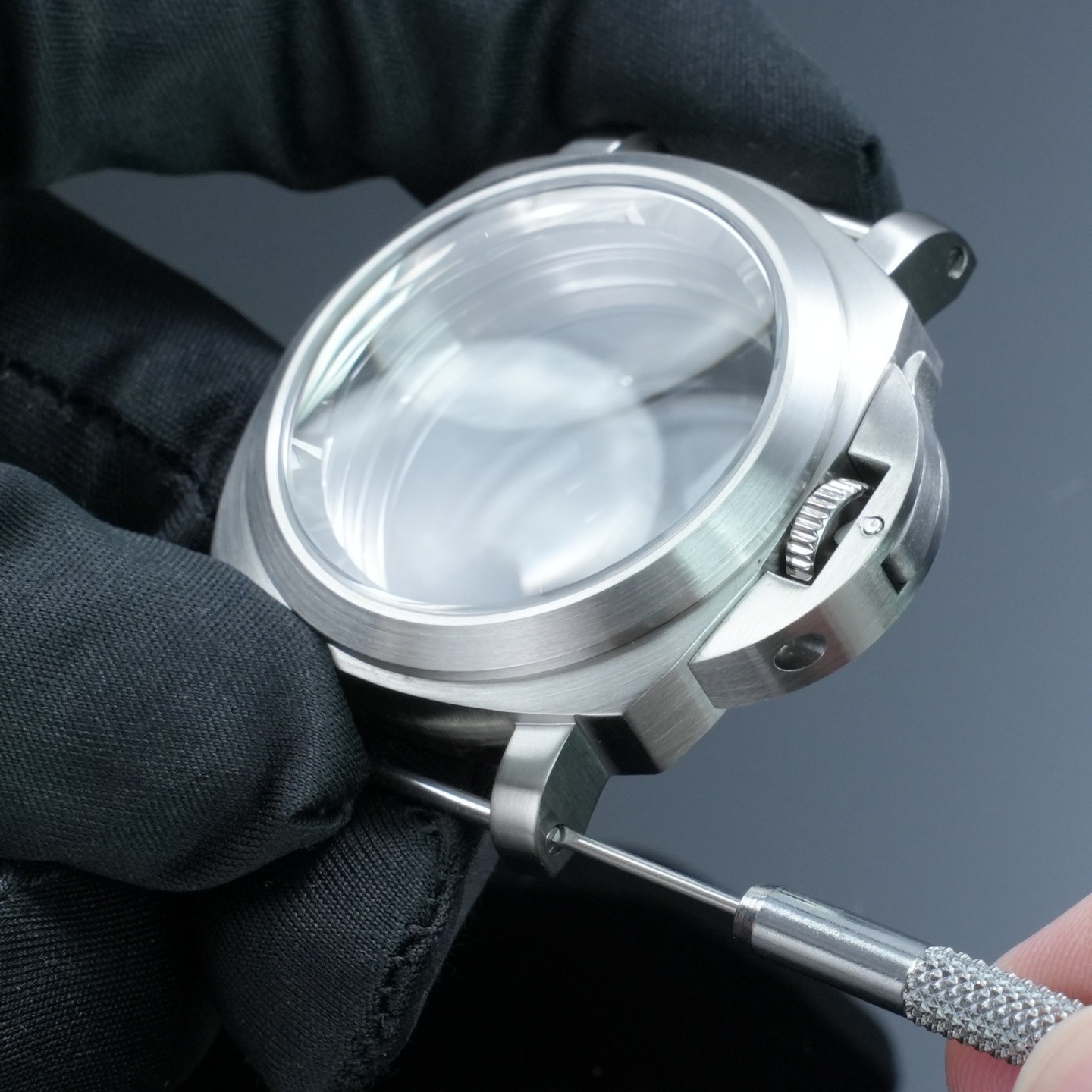 For NH35 NH36 Movement Solid Stainless Steel Watch Case with Sapphire Crystal