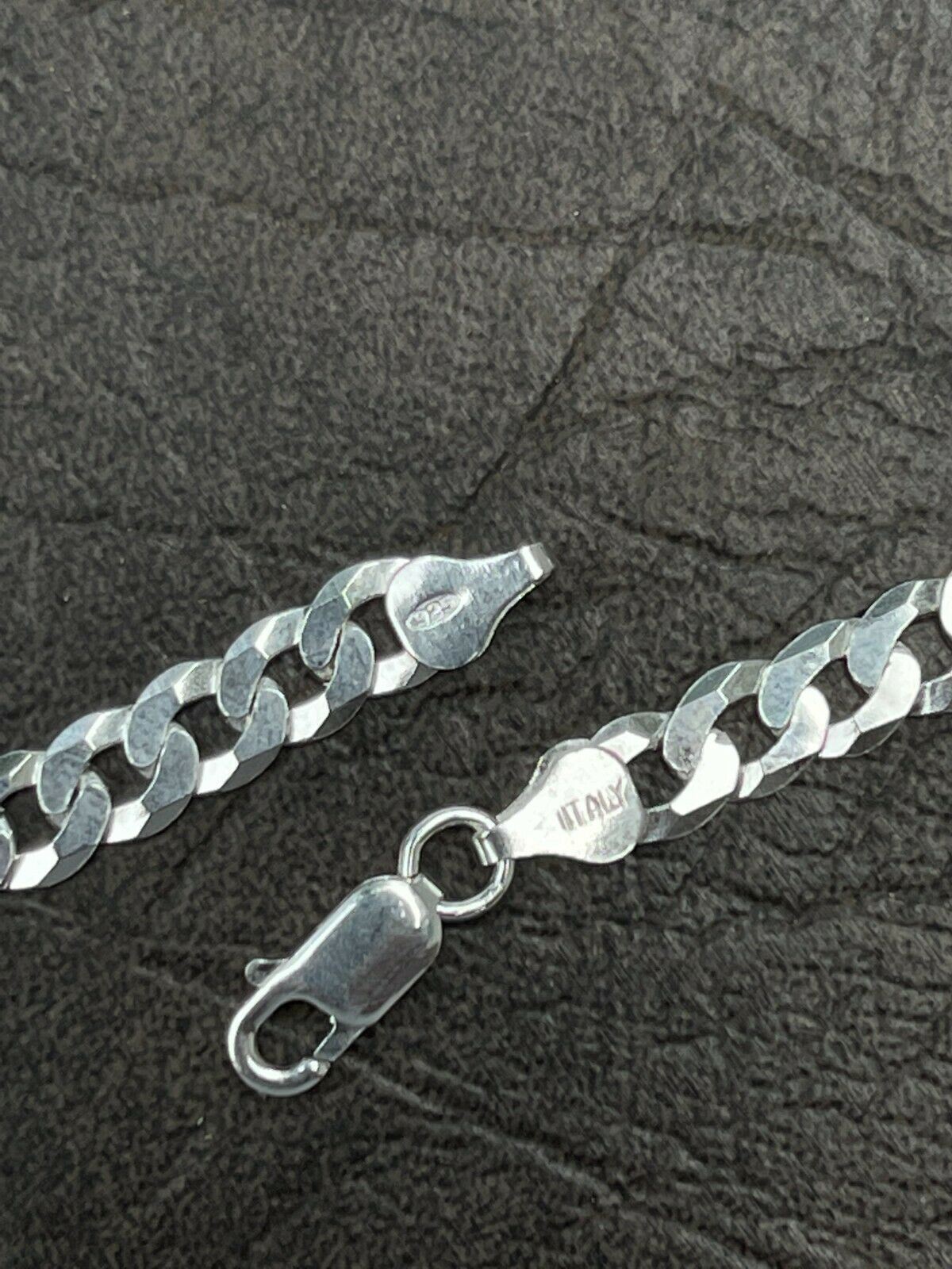 REAL Solid 925 Silver Flat Miami Curb Cuban Link Chain Necklace 3-11mm 16-30″