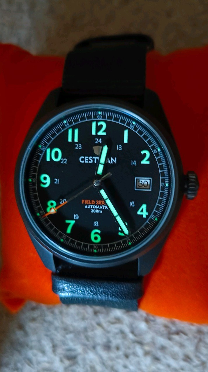 Cestrian Field Series Watch PVD Automatic NH35 200m Full Set Excellent Condition