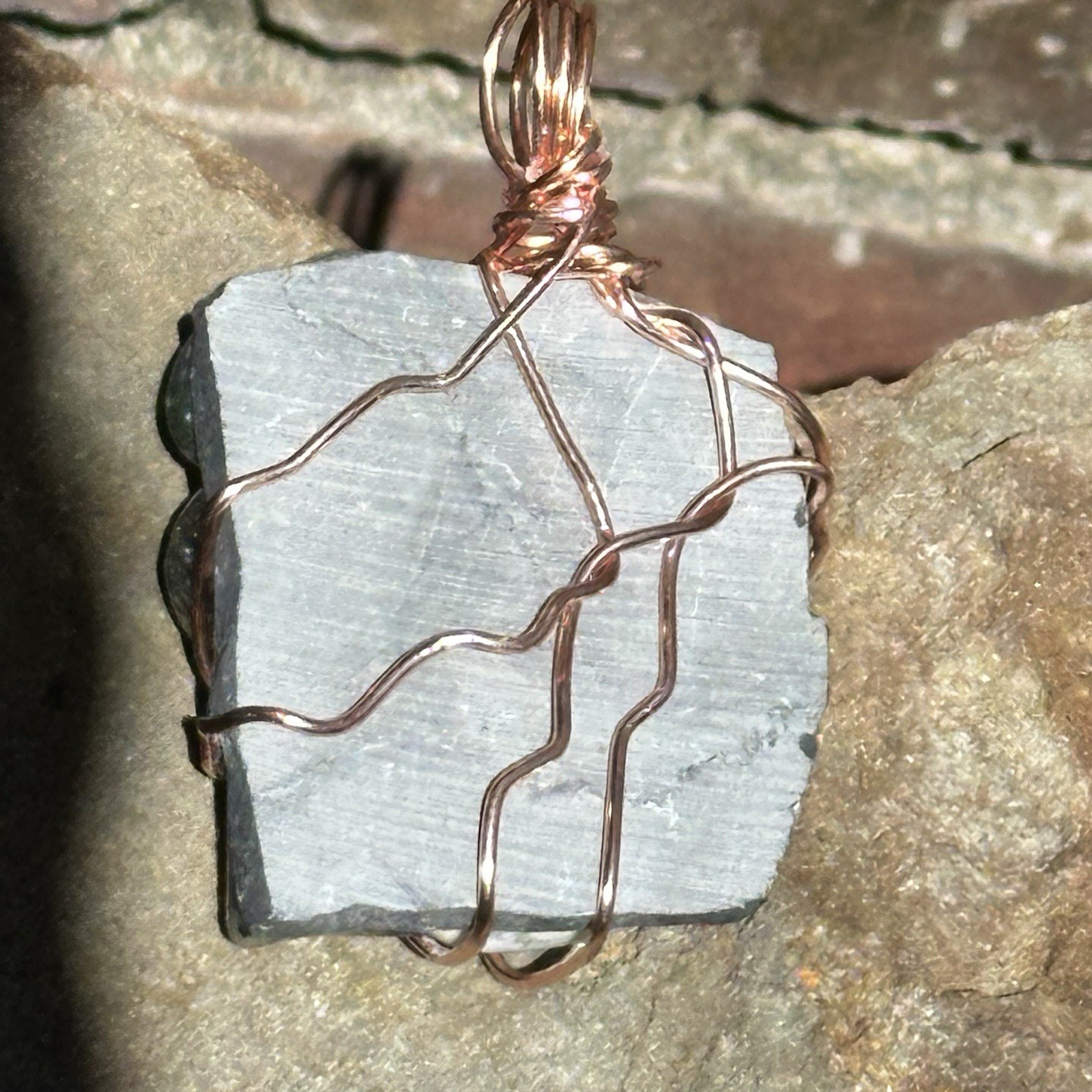 Organic Stone Cluster Pendant, Handmade, Gemstones Wire Wrapped, OOAK 4300 G