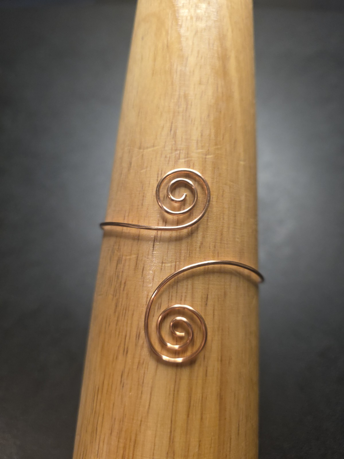 Adjustable Handmade Copper Spiral Bracelet 7″ inches Cuff Arm Band Jewelry