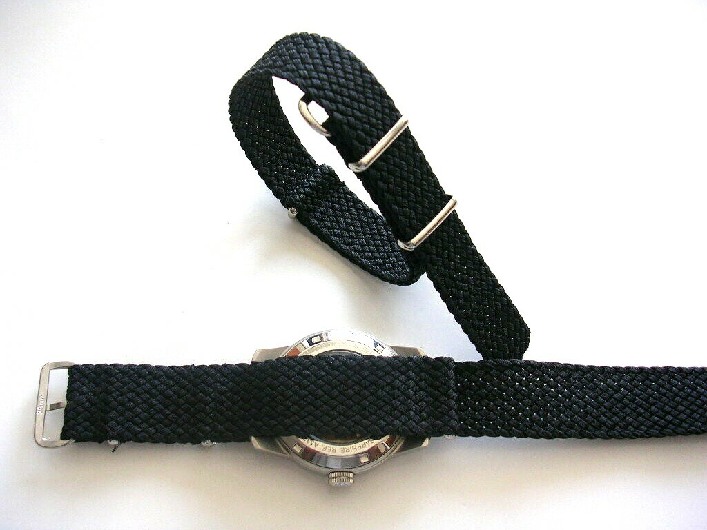 18mm Braided Woven NATO G10 ® Nylon Perlon watch band Military strap IW SUISSE