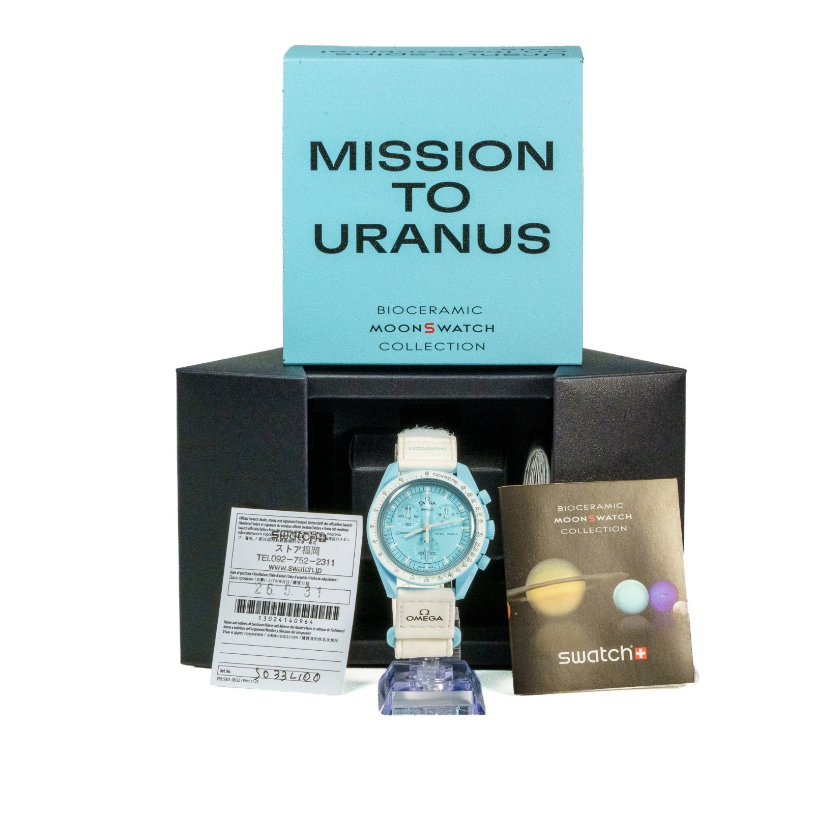 Swatch x Omega Bioceramic Moonswatch Mission To Uranus SO33L100 Blue Men Watch