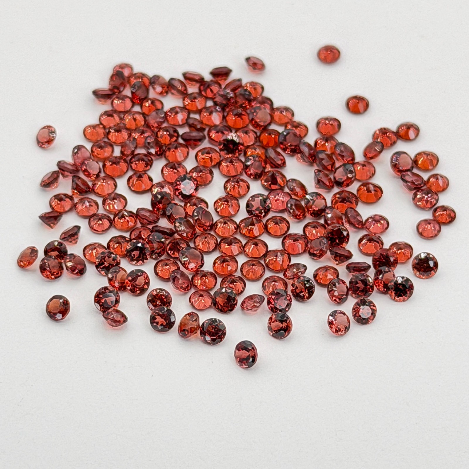 Natural Garnet 3mm Round Faceted Gemstones Calibrated Lot Wholesale USA Seller