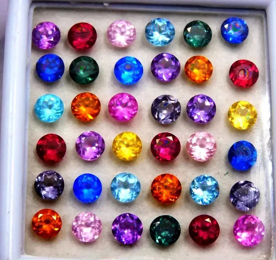 20 Pcs 6 MM Multi Color Sapphire Round Cut Natural Gemstone Lot Certified