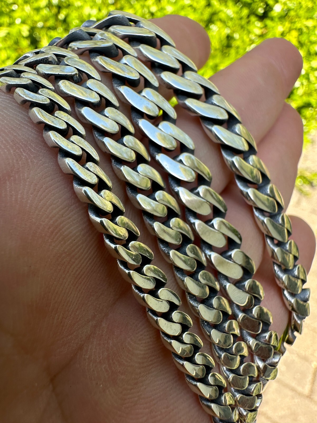 Miami Cuban Link Chain Necklace / Bracelet Real 925 Silver Sleek Clasp 6-12mm