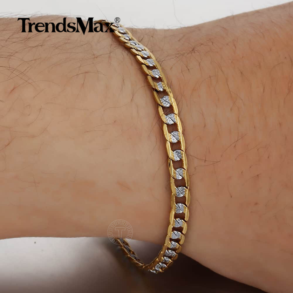 4mm 18-30″ Diamond-Cut Curb Cuban Link Gold Plated Chain Necklace Men Women Gift