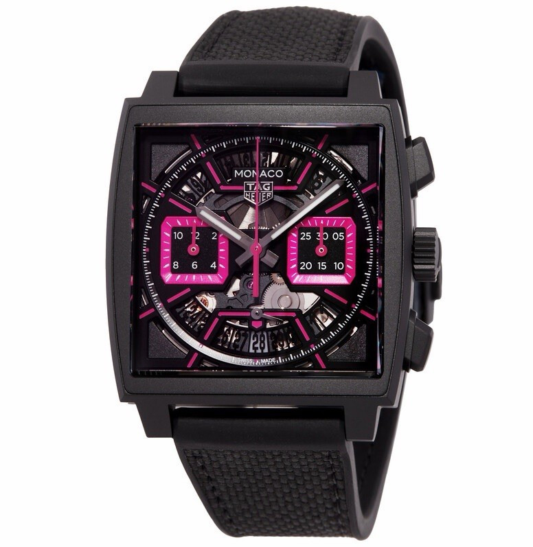 TAG Heuer Monaco Automatic Chronograph Skeleton Dial 39mm Titanium Leather 100m