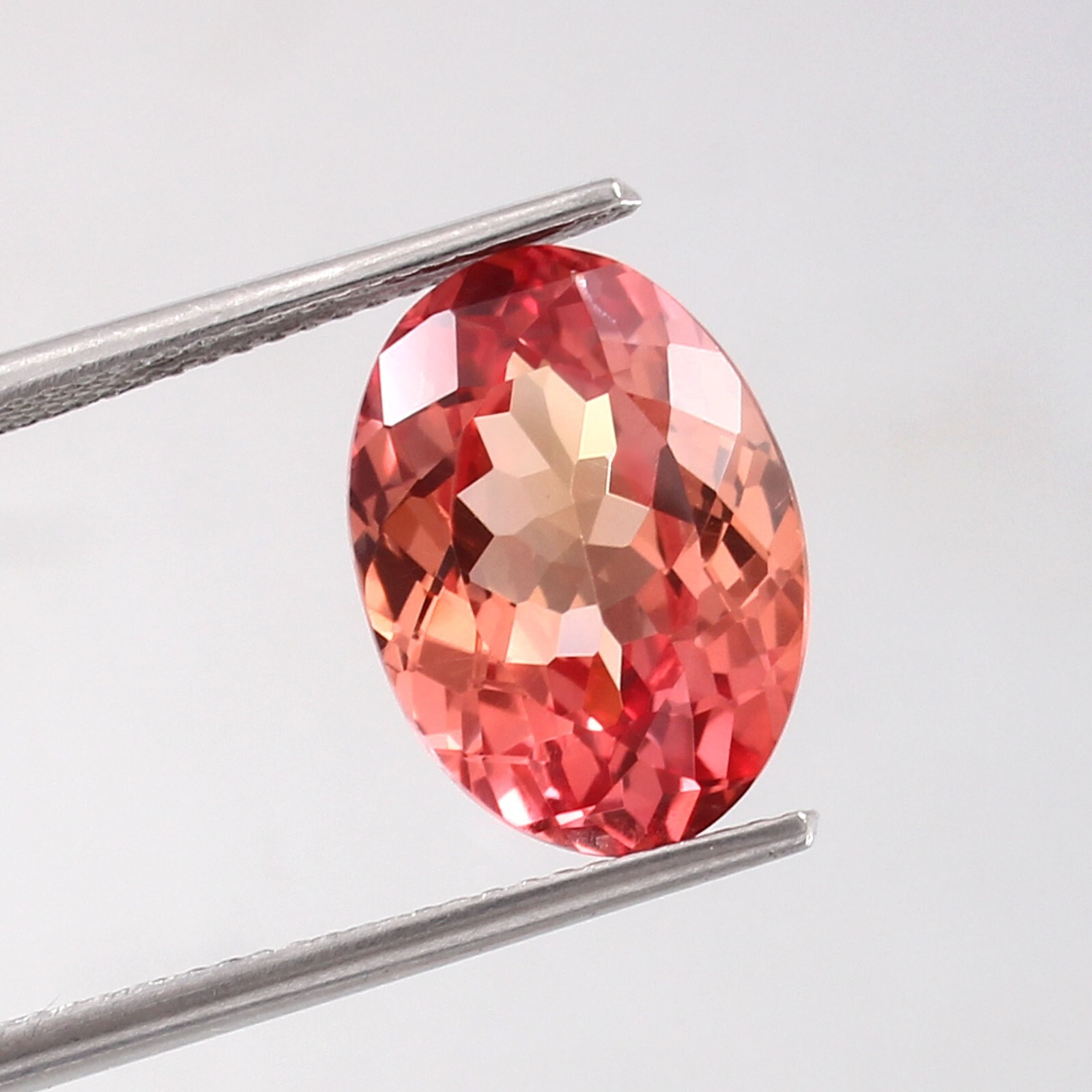 Natural Flawless Ceylon Padparadscha Sapphire Loose Oval Gemstone Cut 14×10 MM