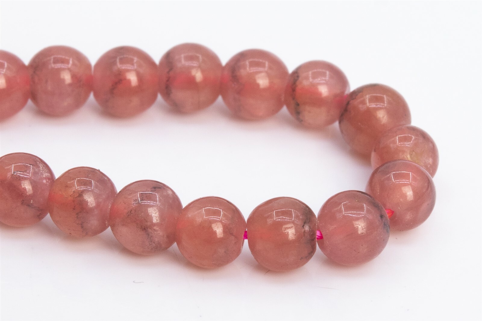 5MM Genuine Natural Transparent Argentina Rhodochrosite Grade AAA Round Beads