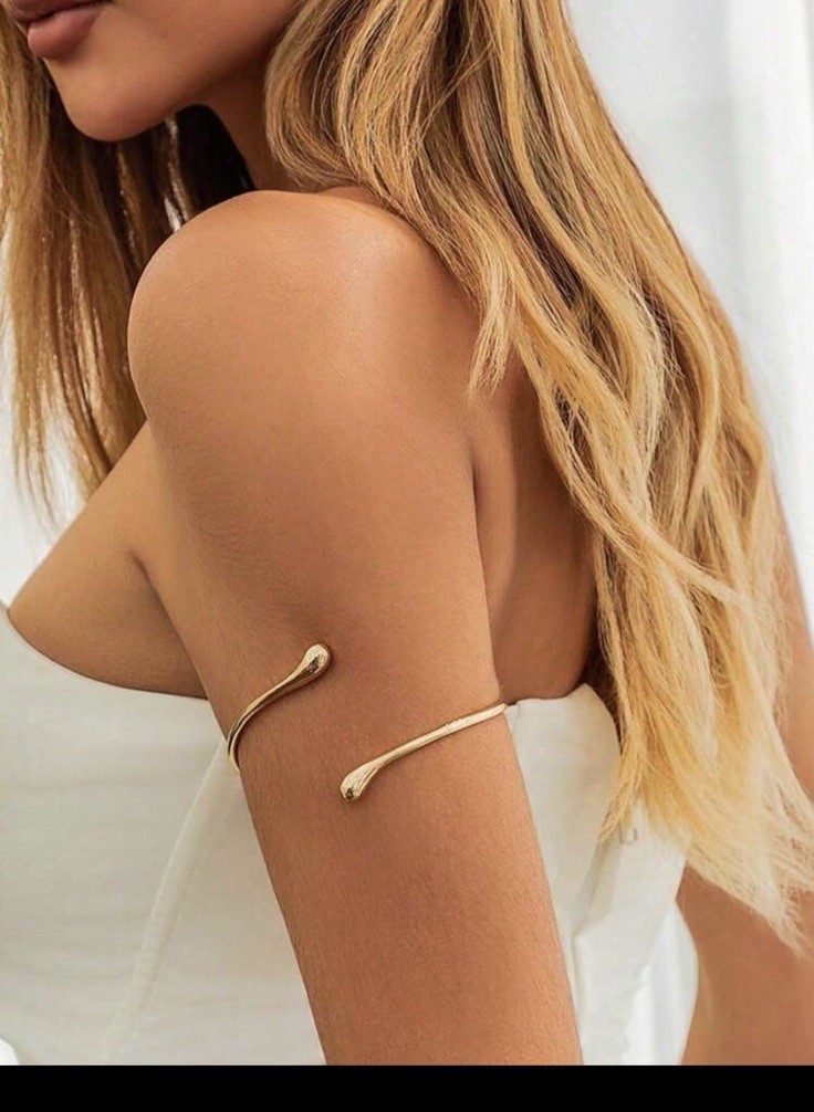 Armlet, arm cuff bracelet, gold armband, Elegant bracelet , gold Upper Arm