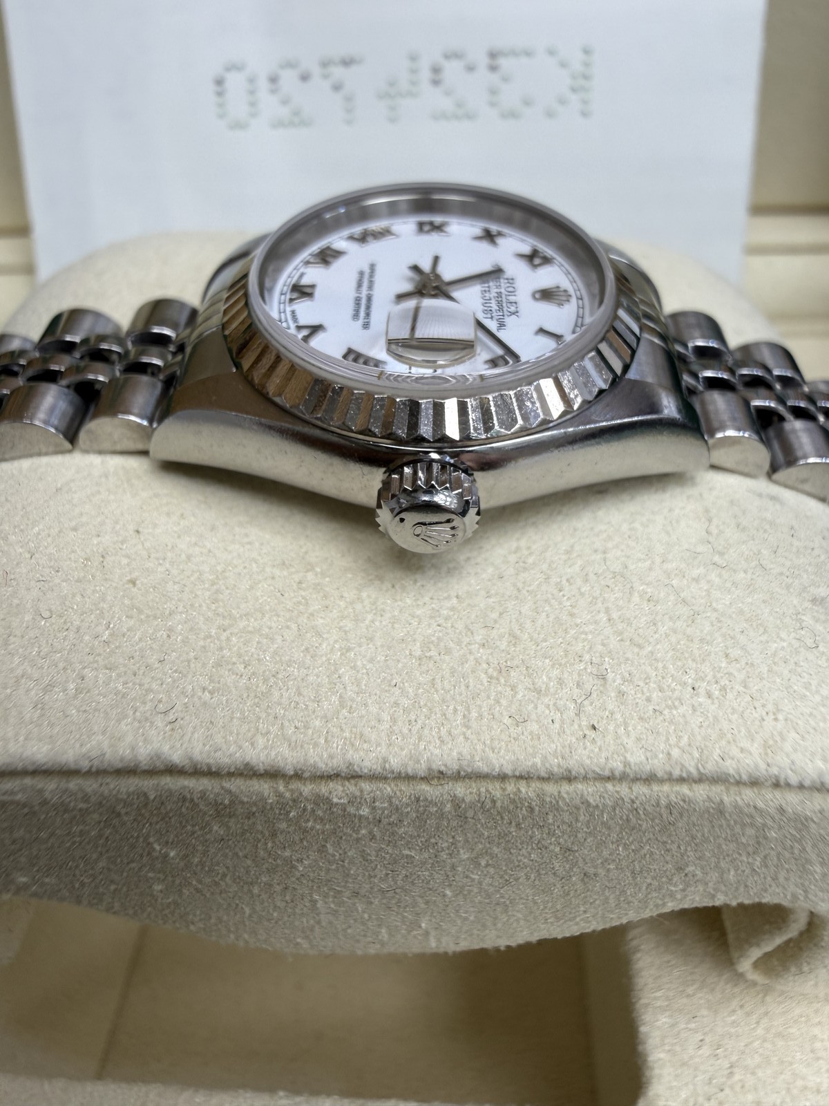 Rolex Datejust Lady White Stick Dial on Jubilee 79173 Papers 2002