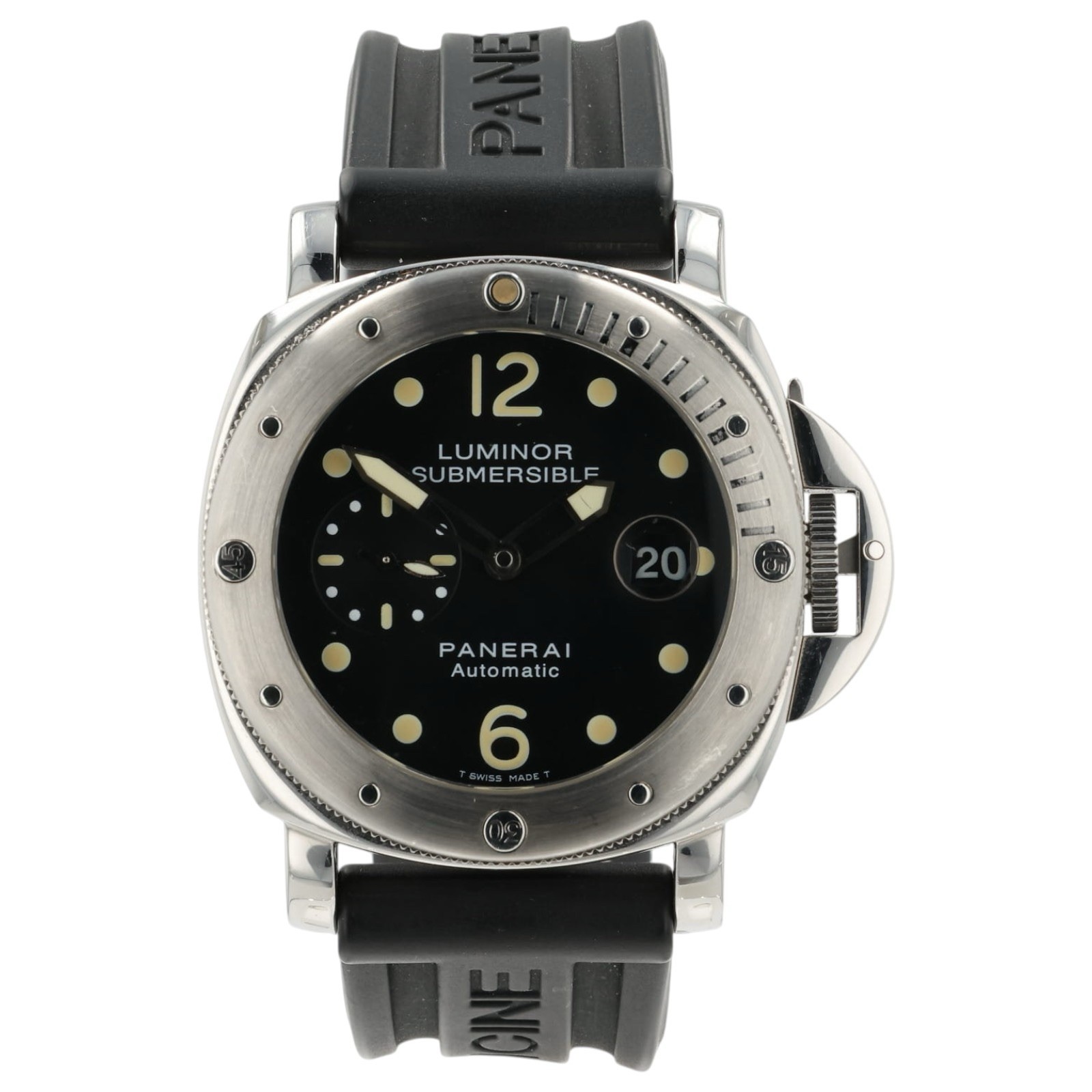 Panerai Luminor Submersible Black Dial 44mm Steel Automatic Mens Watch PAM00024