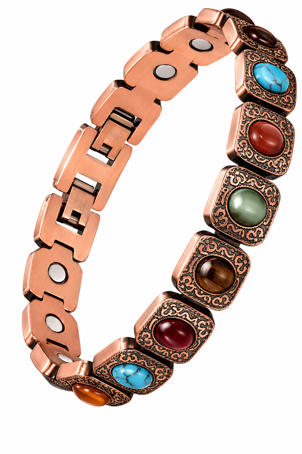 99.99% Pure Copper Magnetic Bracelet for Adult, Anti-Oxidation Scratch Resistant