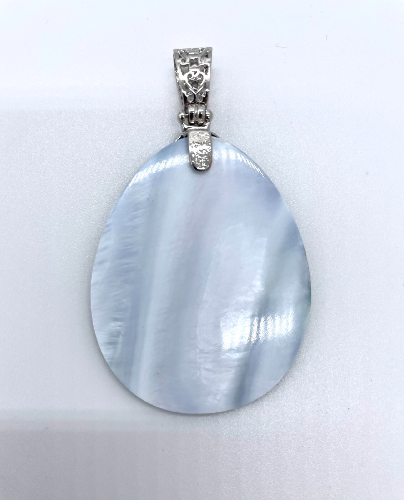 Natural Abalone Paua Shell Jewelry – Stainless Steel Teardrop Pendant