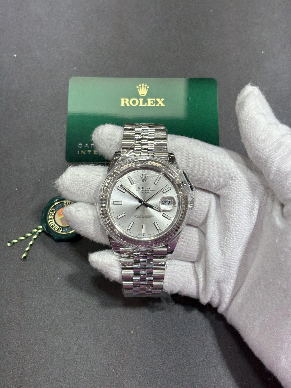 Rolex Datejust 41 Silver Index Dial on Jubilee 126334 Card 2026