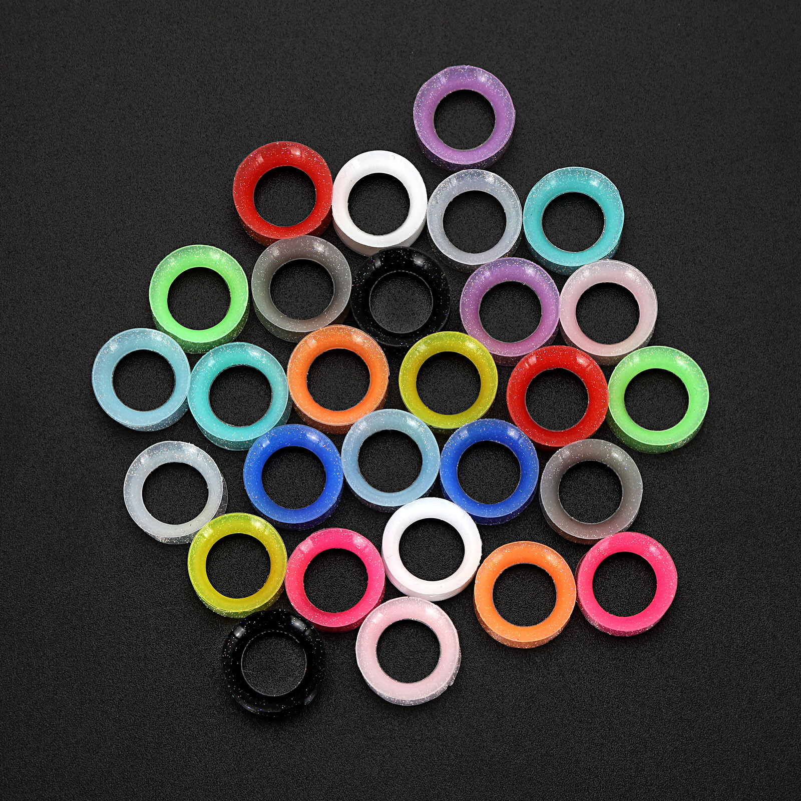 10-100pcs Silicone Flesh Tunnels Earskin-Thin Ear Gauges-Soft Expander 2g-3/4”