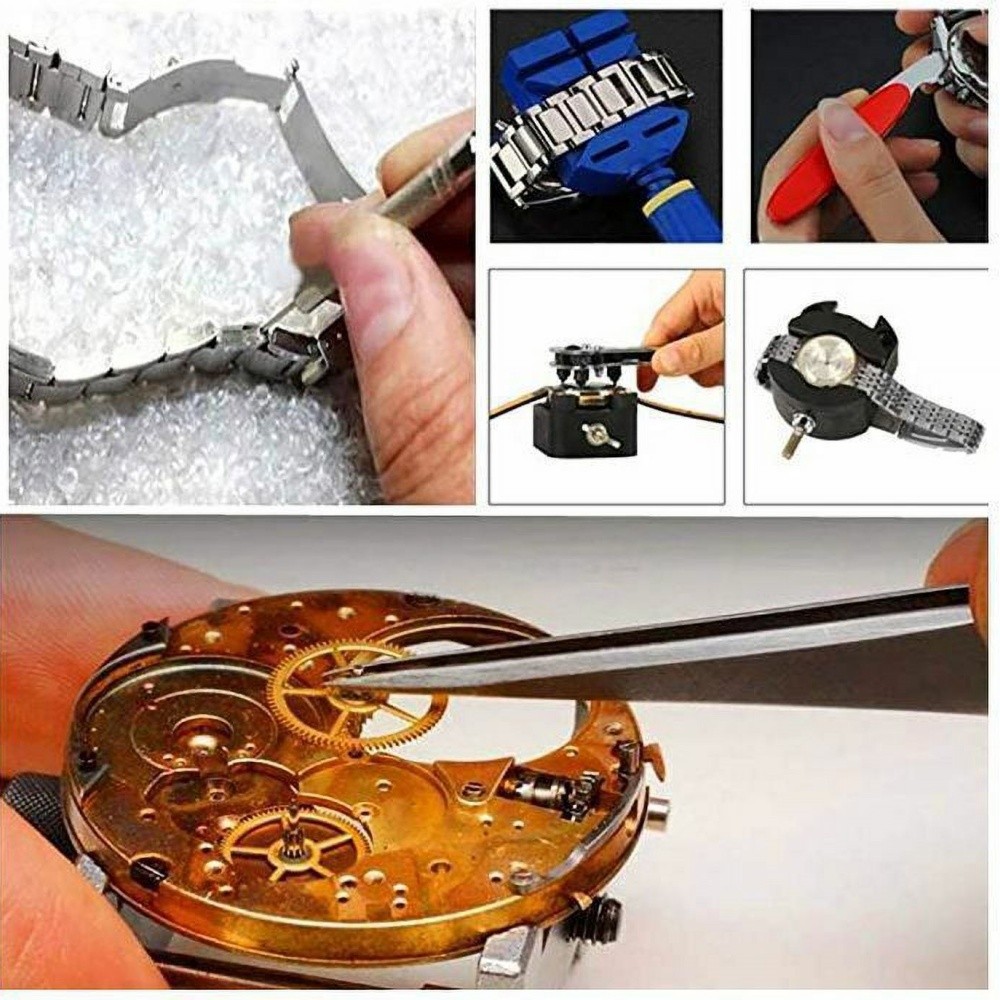 Watch Repair Kit 147PCS Watch Battery Replacement Tool Kit Watch Remover Tool US