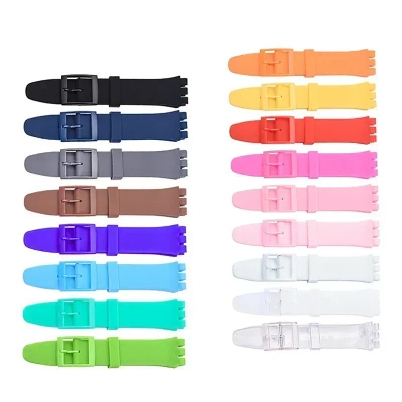 Wrist Watch Band Strap For Swatch 16mm 17mm 19mm 20mm Rubber Silicone Watchband.