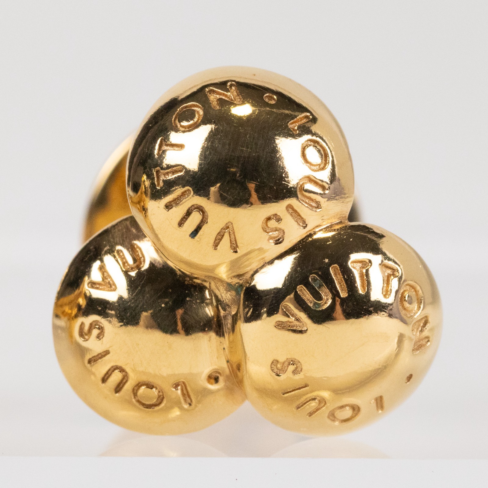 Louis Vuitton Cufflinks M30564 Bouton de Manchette Bouquet Crew Gold Authentic