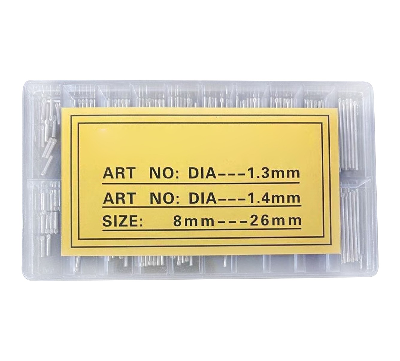 300Pcs 1.3&1.4mm Diameter Single End Watch Spring Bar Link Pin Assortment 8~26mm