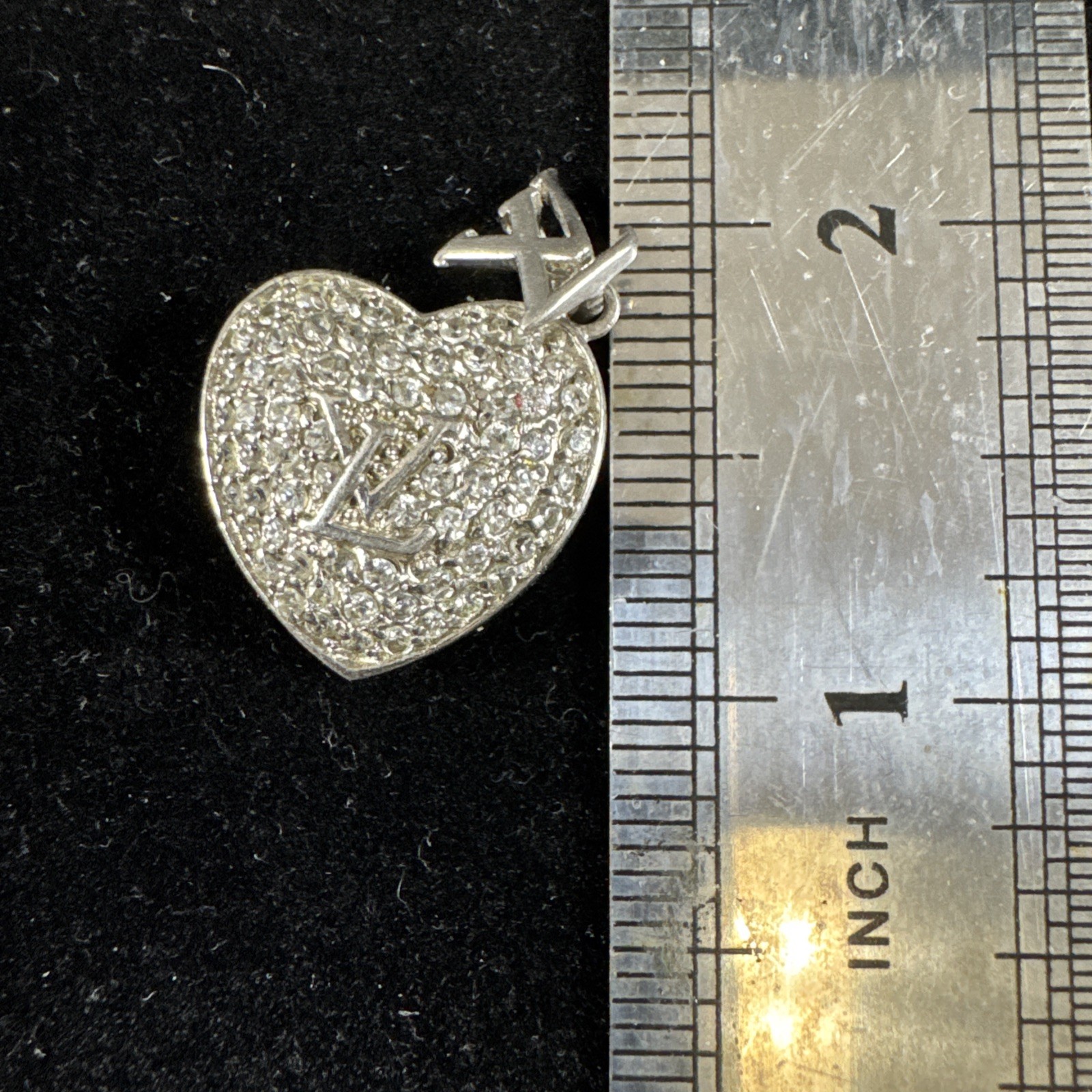Louis Vuitton Sterling Silver Heart Pendant 925