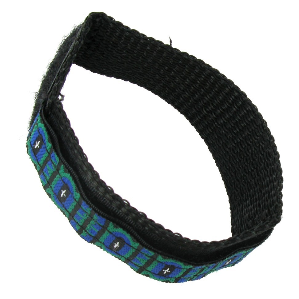 16mm The Band Chisco Stained Glass Blue Green Nylon Sports Wrap Watch Band