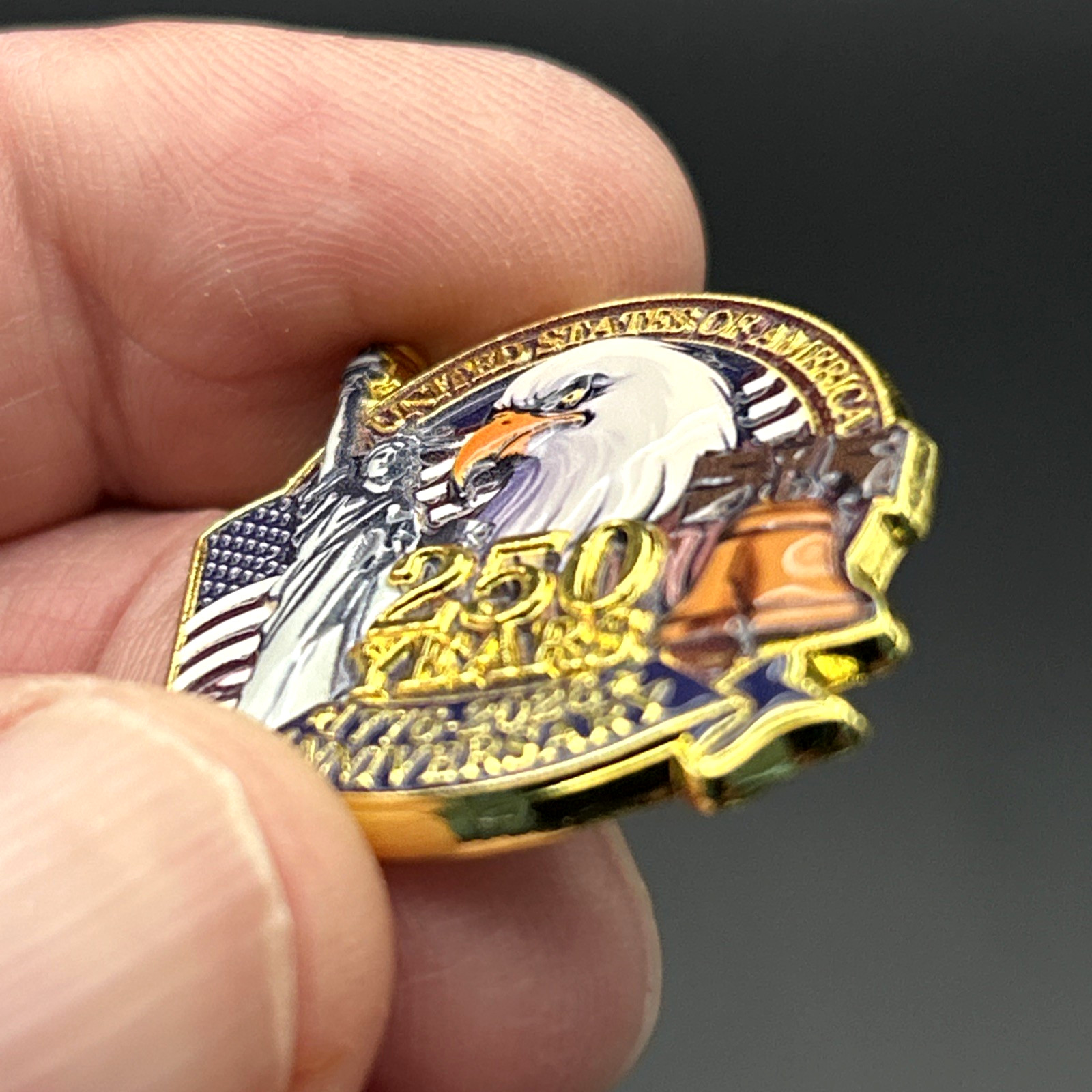 USA 250th Anniversary United States American Patriotic PREMIUM GRADE Lapel Pin