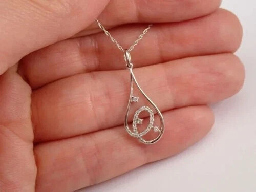 2.50Ct Round Cut Diamond Cluster Halo Drop Pendant Necklace 14k Rose Gold Finish