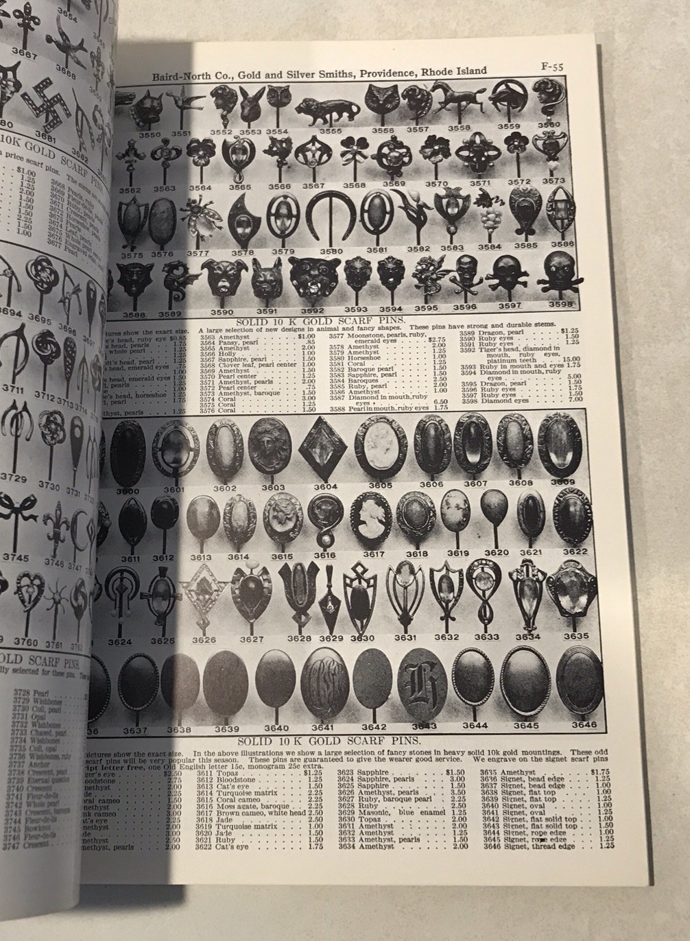 1960-1970’s BAIRD NORTH CO. DIAMONDS, WATCHES, JEWELRY 1913 REPRINT CATALOG VTG