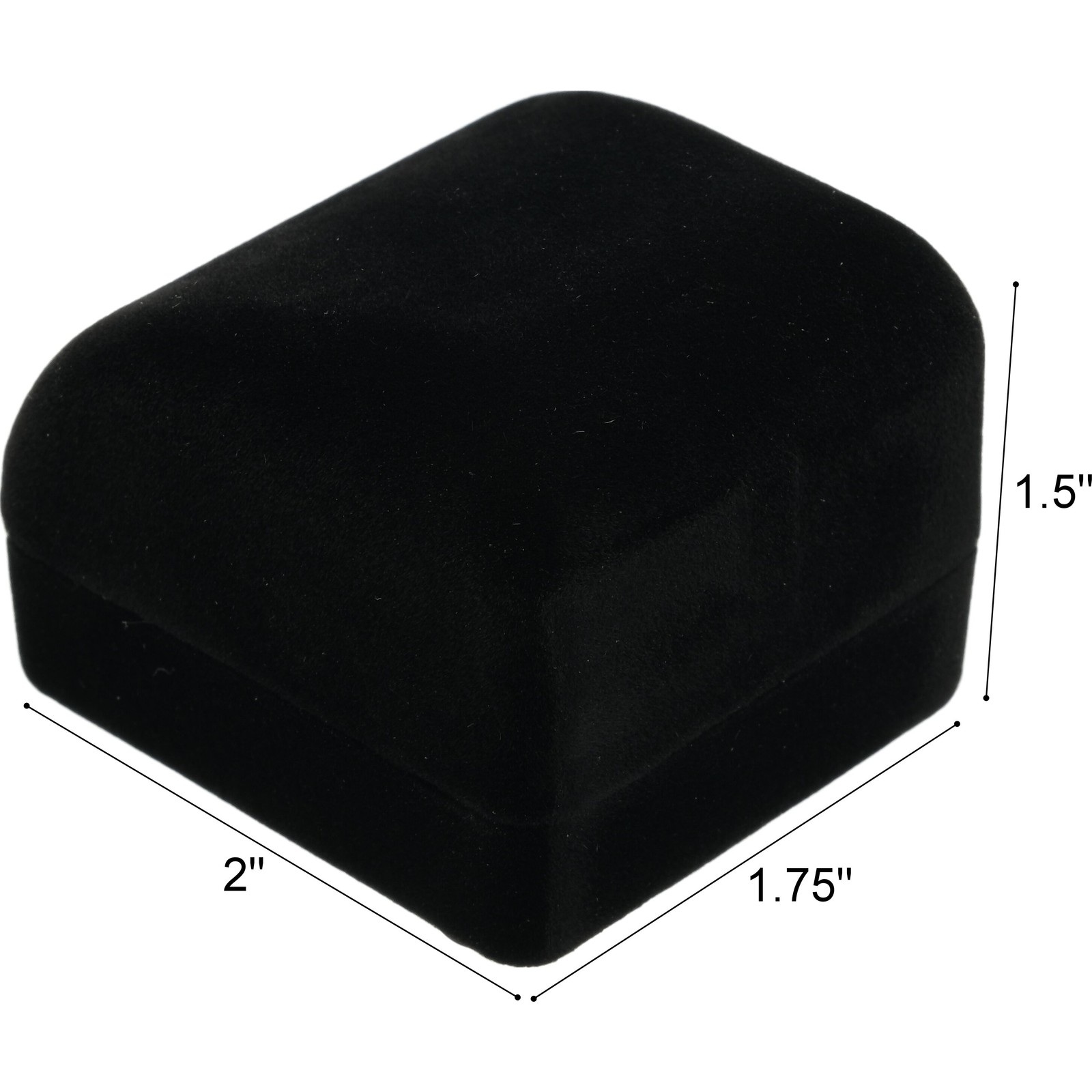 4 Earring Gift Boxes Black Velvet Flocked Jewelry Box