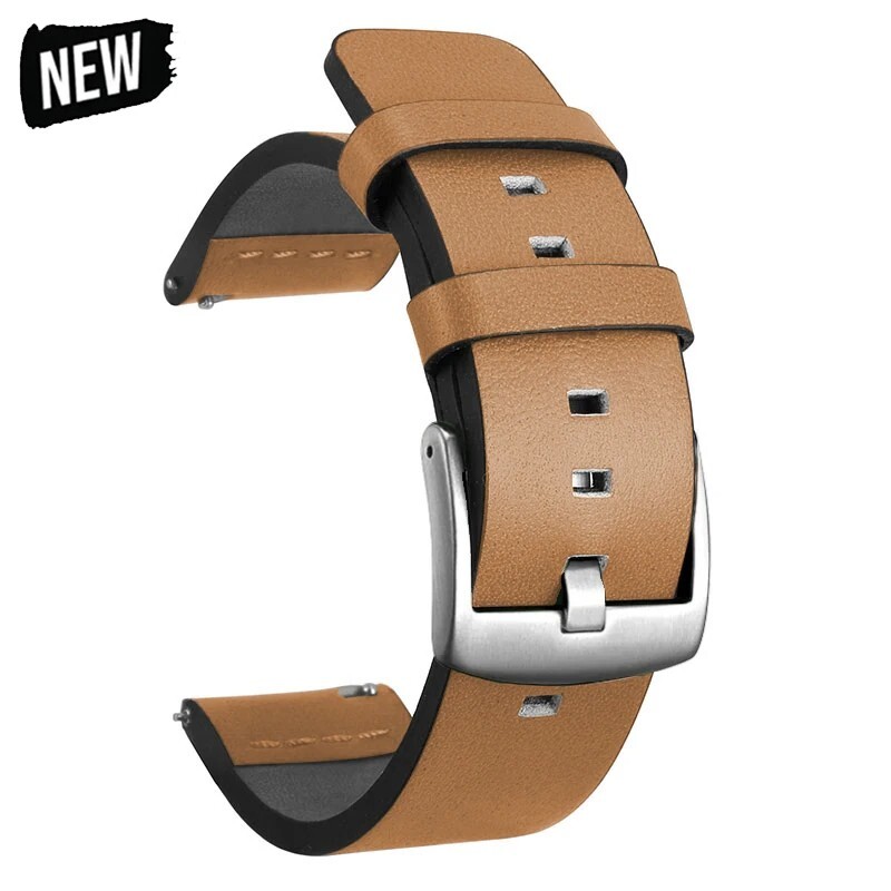18mm 20mm 22mm 24mm Genuine Leather Wristband Watch Strap Band Bracelet UNIVERSL