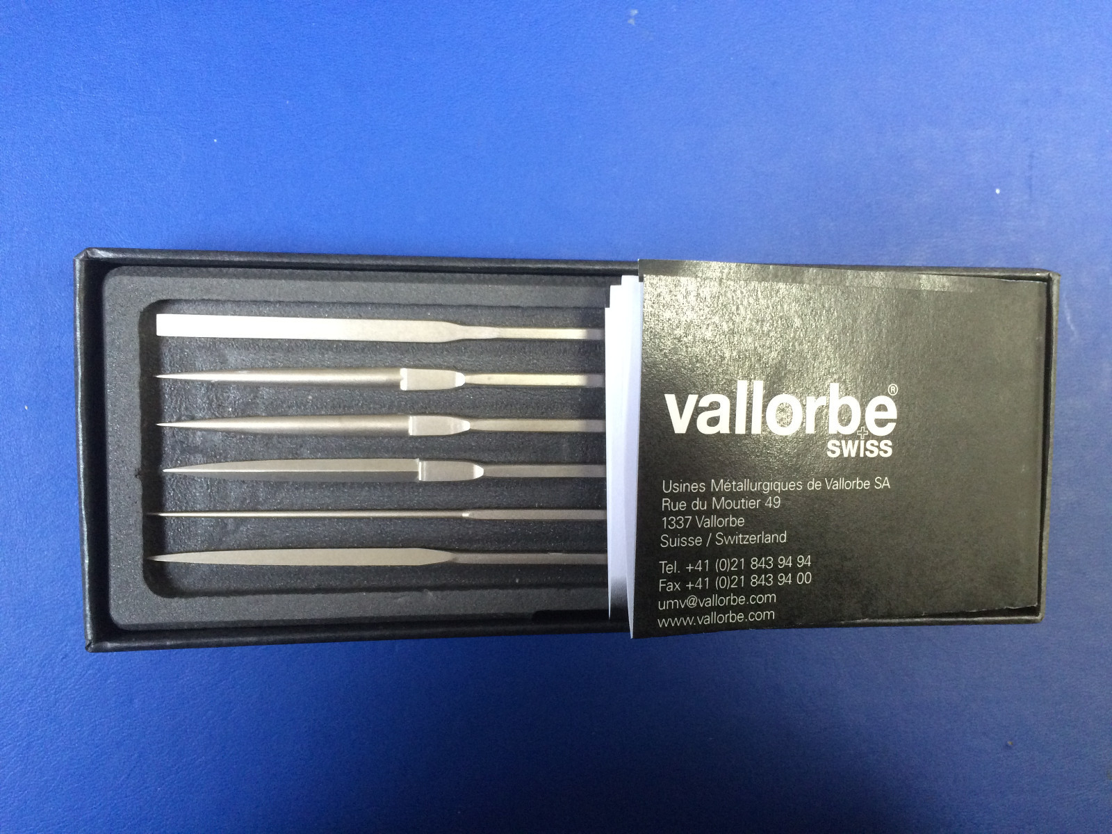 GLARDON ®-VALLORBE ESCAPEMENT BUFF FILES SET OF 6 BUFFING HALF ROUND BARRETTE