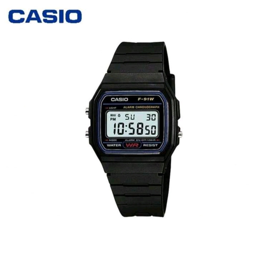 Casio F-91W Classic Digital Watch Black – Alarm Chronograph – Lightweight
