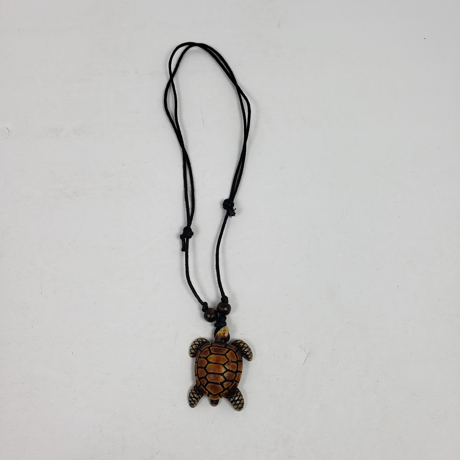 Vintage Adult Fashion Brown Turtle Tribal Adjustable Pendant Necklace 037