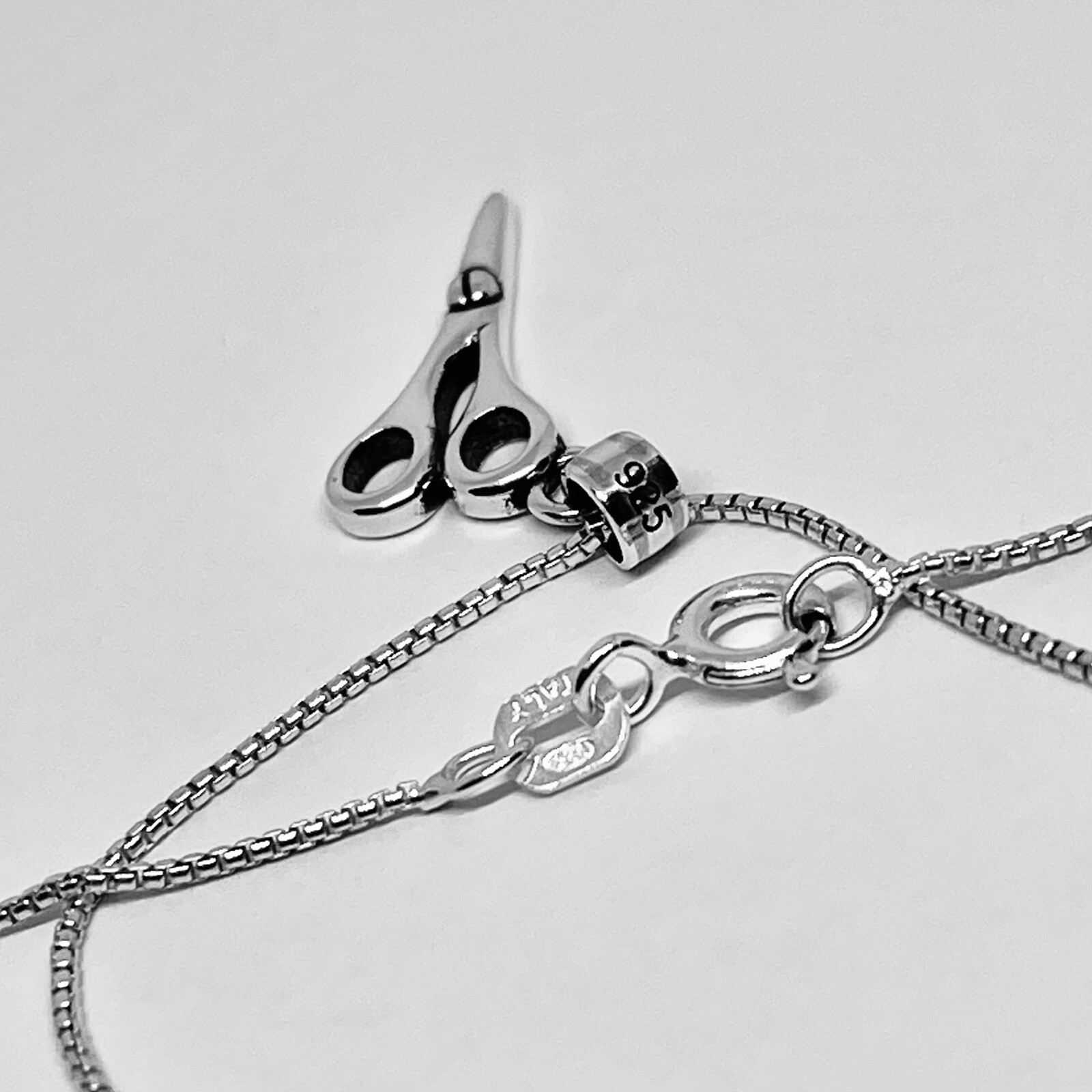 Sterling Silver Little Scissors Necklace, Hair Dresser Necklace, Silver Necklace