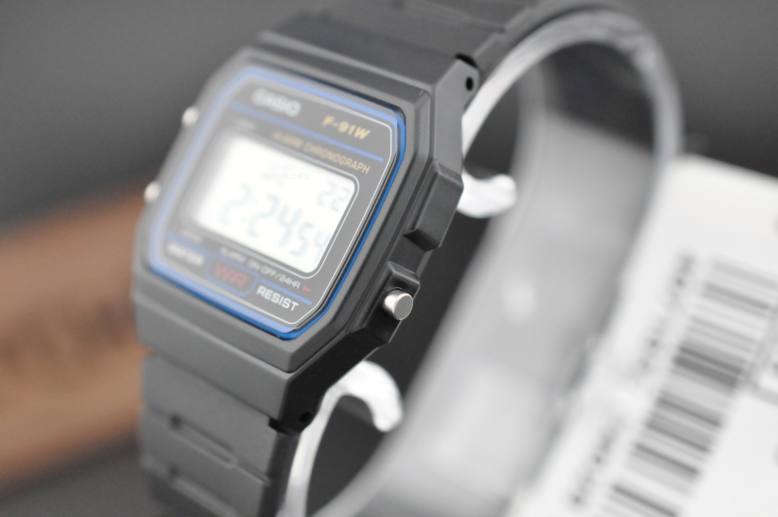 CASIO F-91W-1 Classic Digital Black Resin Chronograph Alarm Sport Watch