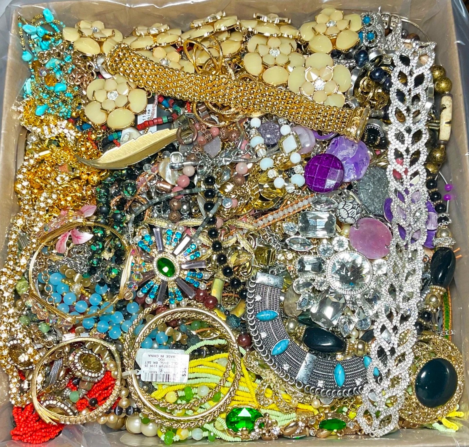 3 Pounds Unsearched Lot Jewelry Old Vintage & Modern Wear Resell & Junk Mixed In