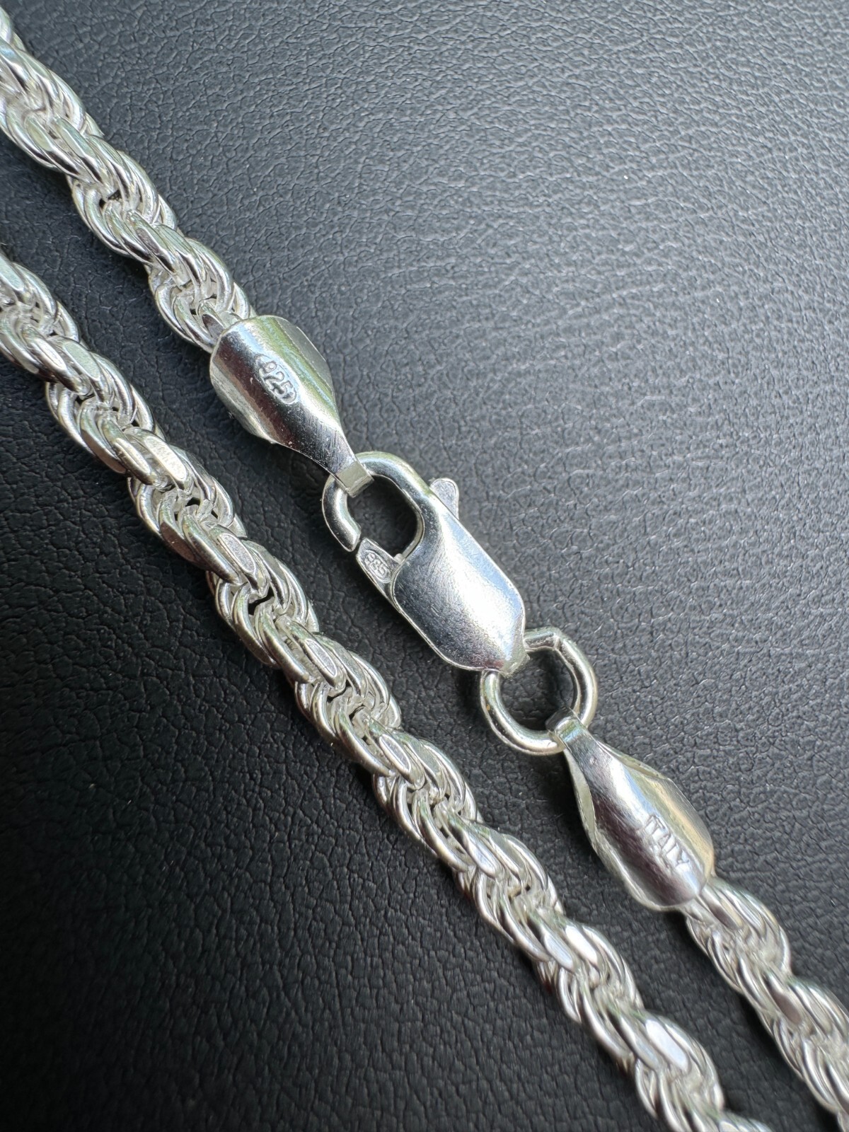 Men’s Women’s Real Solid 925 Sterling Silver Rope Chain 1.5-5mm 16″-30″ ITALY